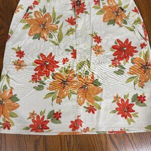 Eddie Bauer Stretch fall floral stretch skirt, size 12